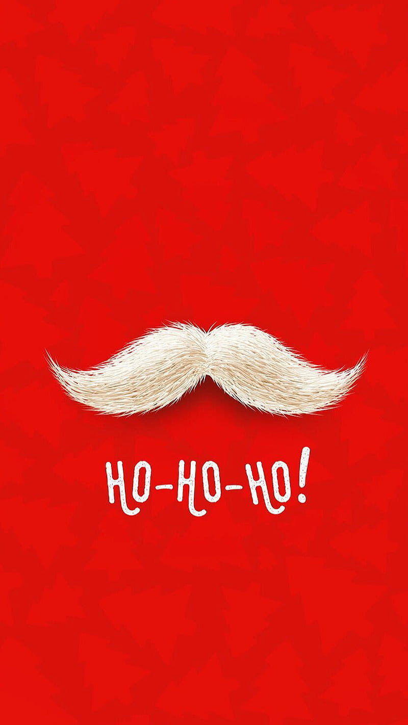 Santa, christmas, holiday, moustaches, red, words, HD phone wallpaper