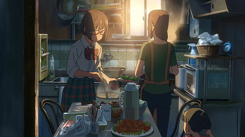 Anime, Cross Road, Kitchen, Miho (Cross Road), HD wallpaper