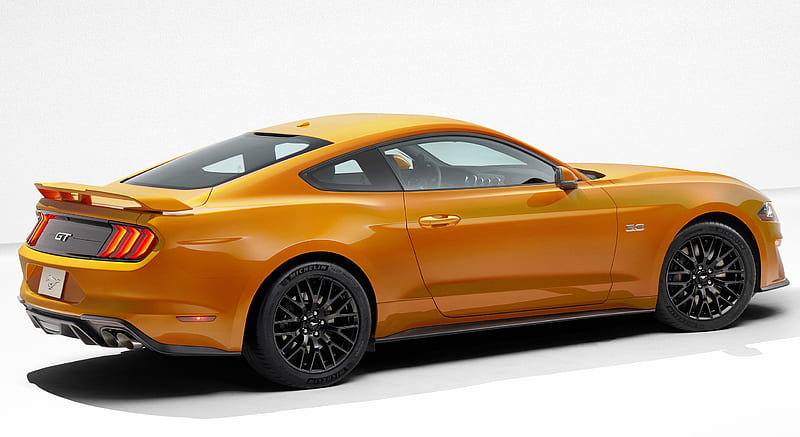 2018 Ford Mustang V8 GT with Performance Package (Color: Orange Fury) , car, HD wallpaper