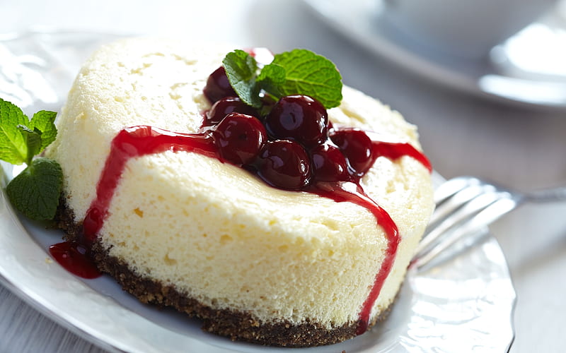 Cherry cake berries jam cheesecake-2016 Food, HD wallpaper