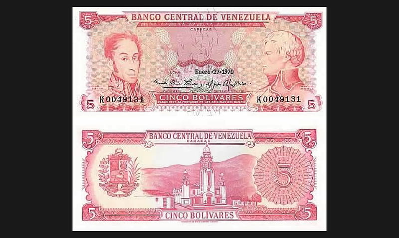Venezuelan Banknote, Venezuela, Numismatics, Ephemera, Simon Bolivar, Banknote, Francisco De Miranda, Notaphily, Panteon, HD wallpaper