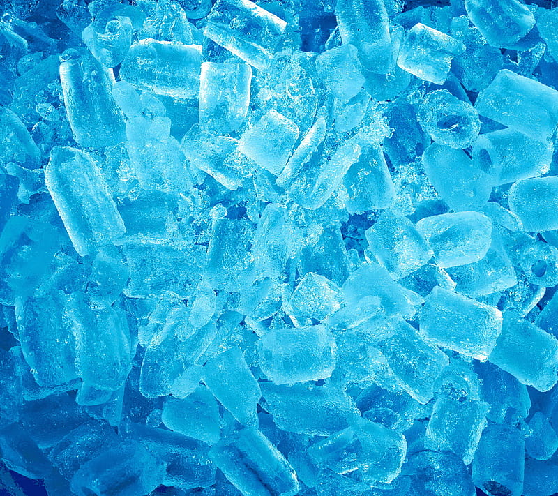 Ice Cubes, blue, frozen, water, HD wallpaper