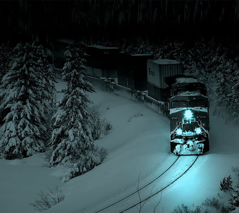Winter Train, HD wallpaper