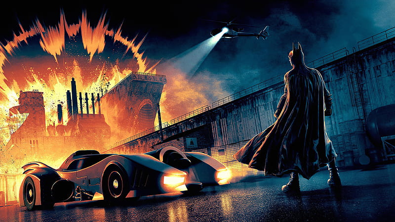Batman Batmobile, batman, superheroes, digital-art, artwork, HD wallpaper
