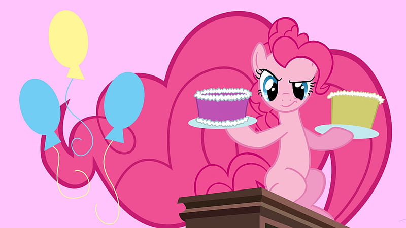Pinkie's Cake Assault, Pinkie Pie, My Little Pony, Friendship is Magic, Cake, HD wallpaper