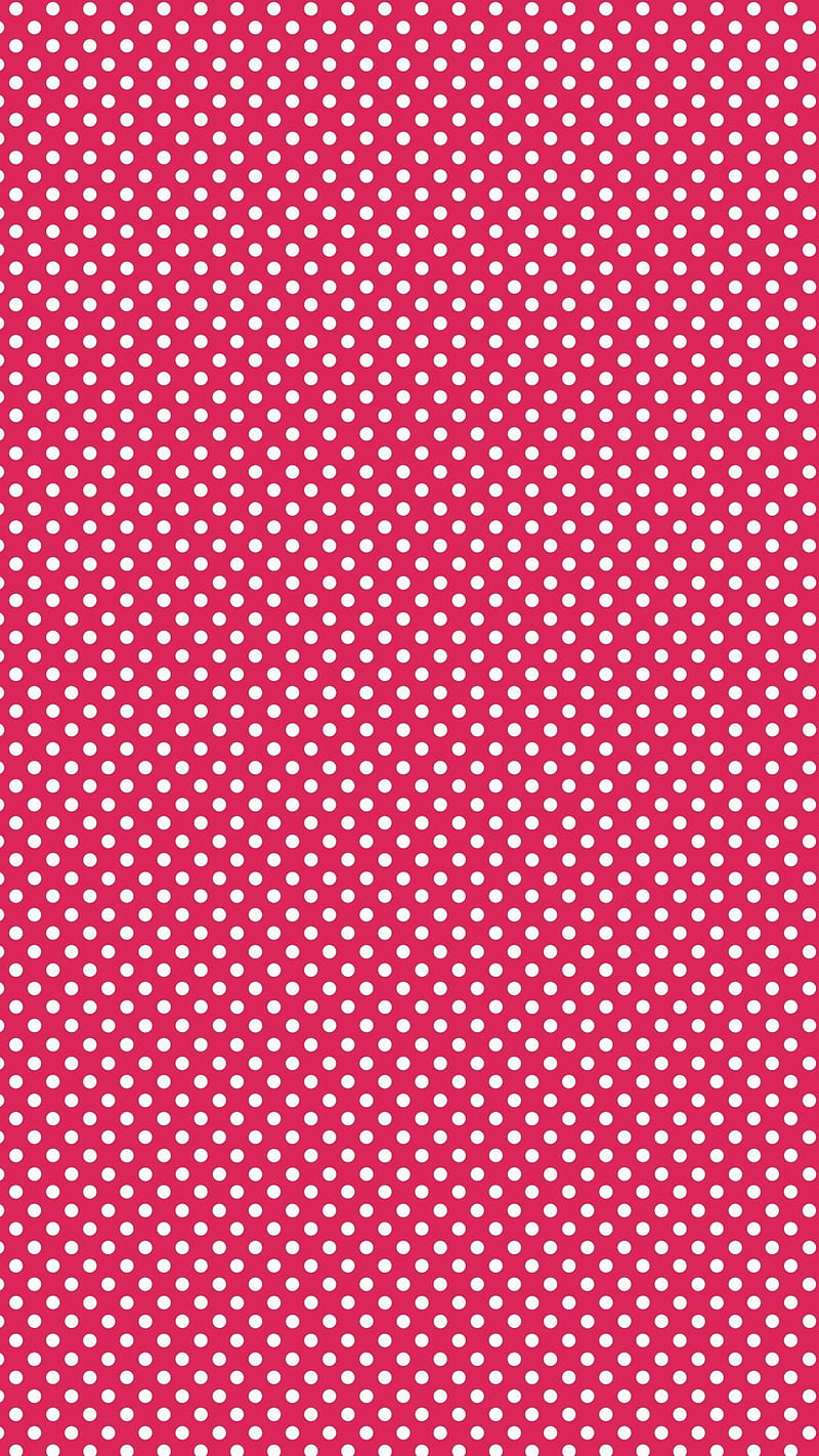 Dots, colour, pattern, red, red and white, white, white dots, HD phone wallpaper