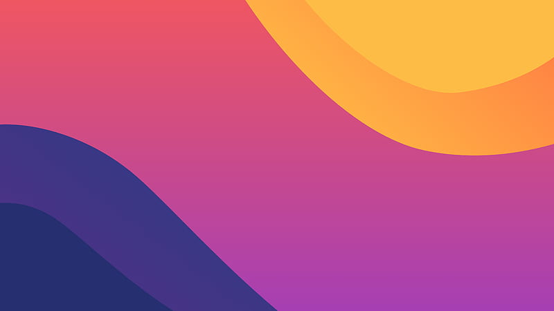 Dark Blue Pink Yellow Waves Lines Abstract, HD wallpaper