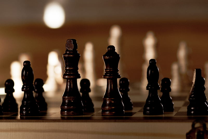 chess, board, pieces, king, queen, game, HD wallpaper