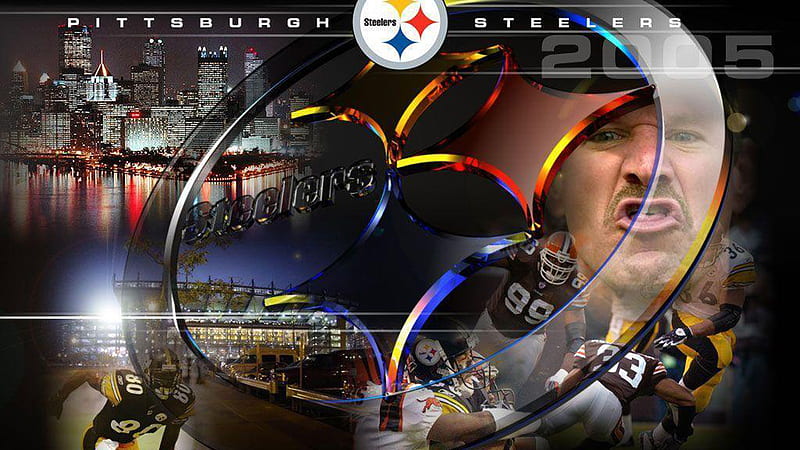 Pittsburgh Steelers Players And High Rising Buildings With Lights Steelers, HD wallpaper