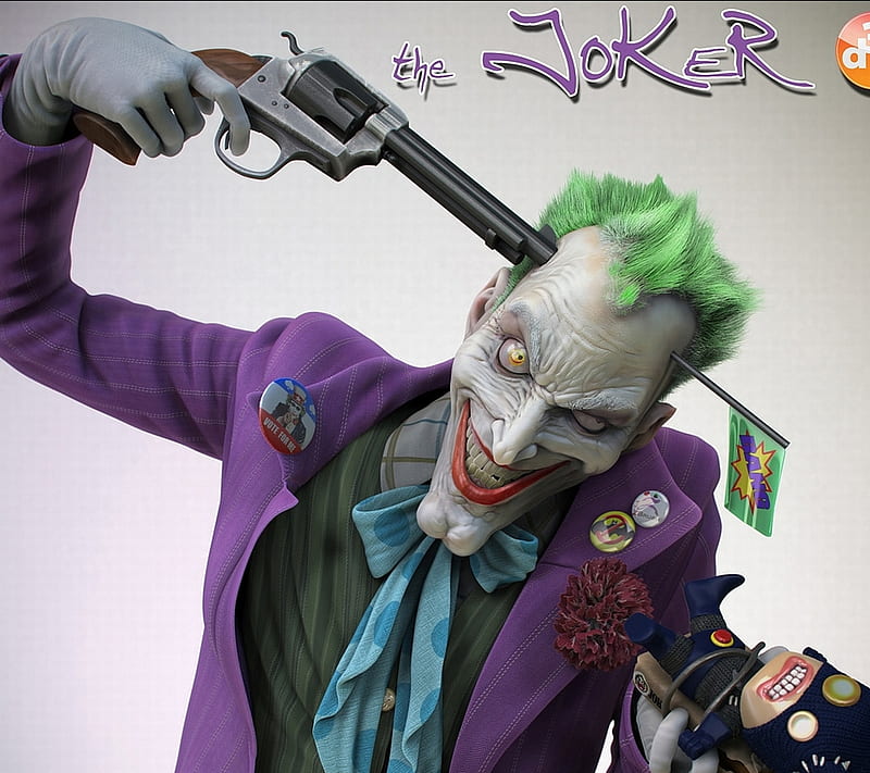 Joker gun to head, batman, HD wallpaper