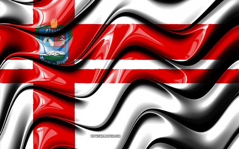 Florida Department flag Departments of Uruguay, administrative districts, Flag of Florida Department, 3D art, Florida Department, Uruguayan departments, Florida 3D flag, Uruguay, South America, HD wallpaper