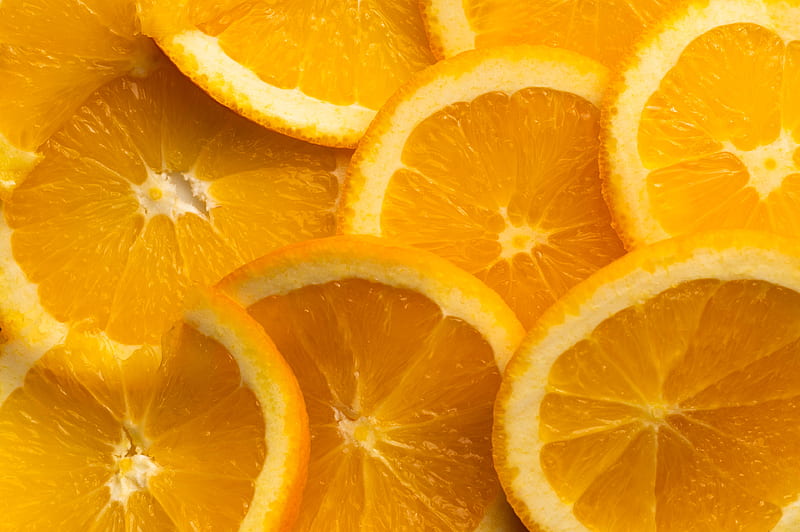 orange, slices, fruit, citrus, macro, HD wallpaper