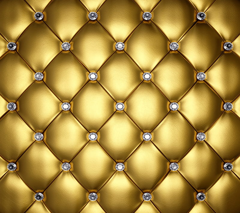 Luxury Leather, diamonds, gold, texture, upholstery, HD wallpaper
