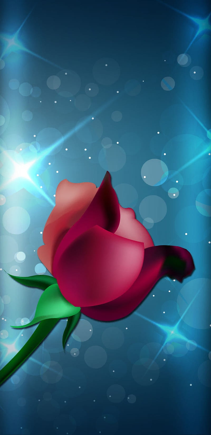 BeautyOfARose, bonito, beauty, blue, love, pretty, red, romantic, rose, sparkle, HD phone wallpaper