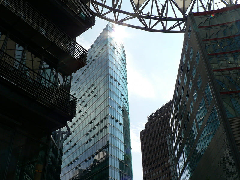 Untitled , skyscraper, 2008, quality, view, germany, high, cityscape, berlin, places, sky, building, potzdamer platz, druffix, capitol, HD wallpaper
