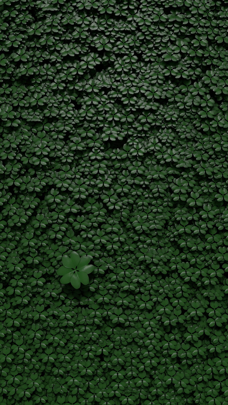 Shamrocks, 3d, clover, green, irish, leaf, luck, lucky, nature, shamrock, st patricks, HD phone wallpaper