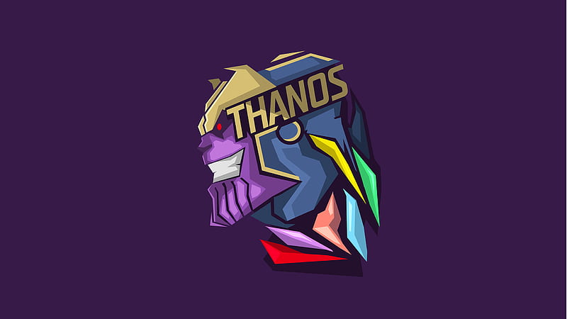 Thanos Minimalism , thanos, minimalism, avengers-infinity-war, supervillain, artwork, artist, digital-art, superheroes, artstation, HD wallpaper