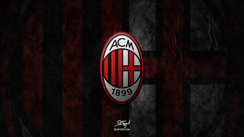 A.C. Milan, Soccer, Logo, Club, milan, Emblem, AC Milan, italian, football, HD wallpaper