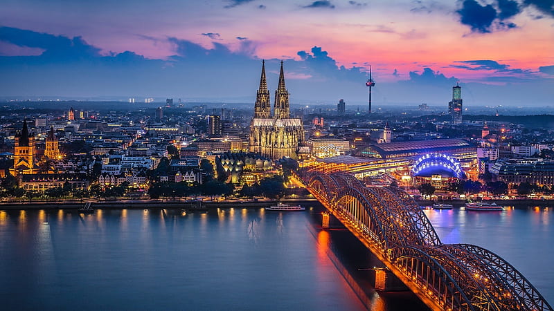 Germany Cologne Bridge Building City Laptop Full , City , , and Background - Den, HD wallpaper