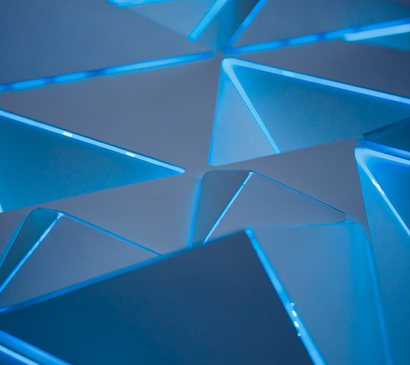 Neon Triangles, abstract, 3d, polygon, blue, pattern, neon, geometric, HD  wallpaper | Peakpx