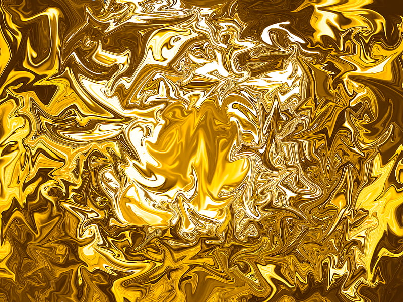 ripples, wavy, golden, surface, abstraction, HD wallpaper