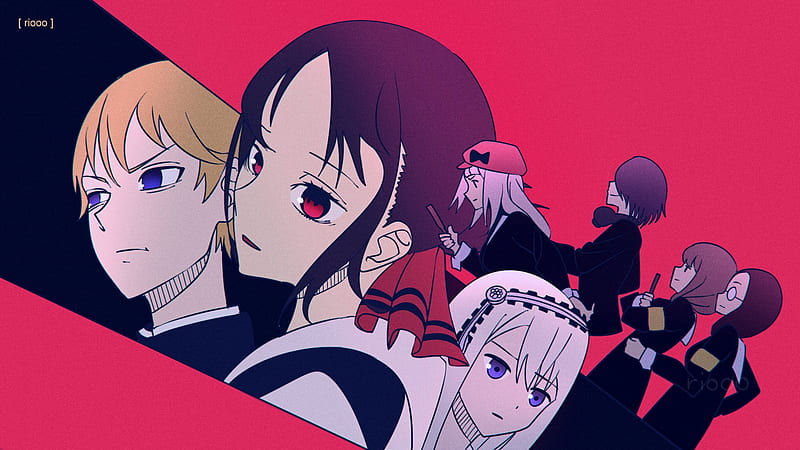 Anime, Kaguya-sama: Love is War, Chika Fujiwara, Kaguya Shinomiya, Kei Shirogane, Miyuki Shirogane, HD wallpaper