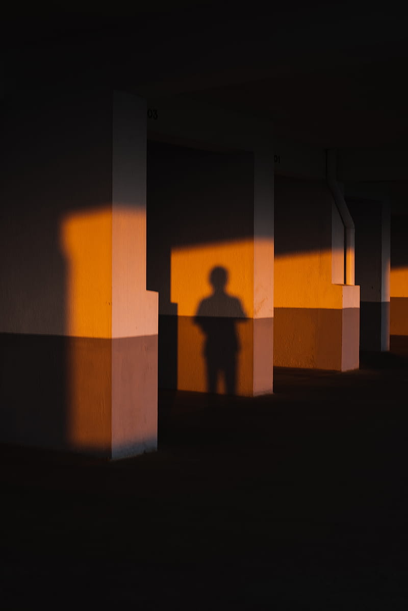 shadow, silhouette, dark, room, HD phone wallpaper
