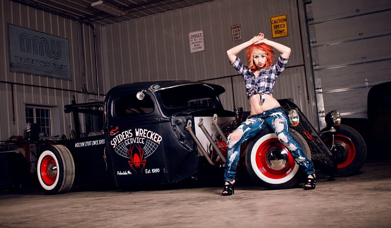 1947-Ford-Pickup-Tow-Truck, Classic, Babe, Hotrod Truck, Pin Up, HD wallpaper