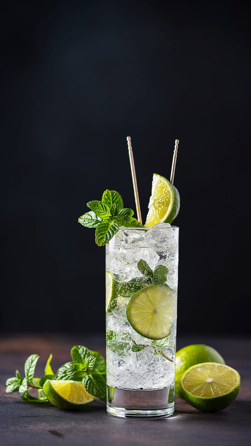 Lime and mint, decoration, drink, food, soda, HD phone wallpaper