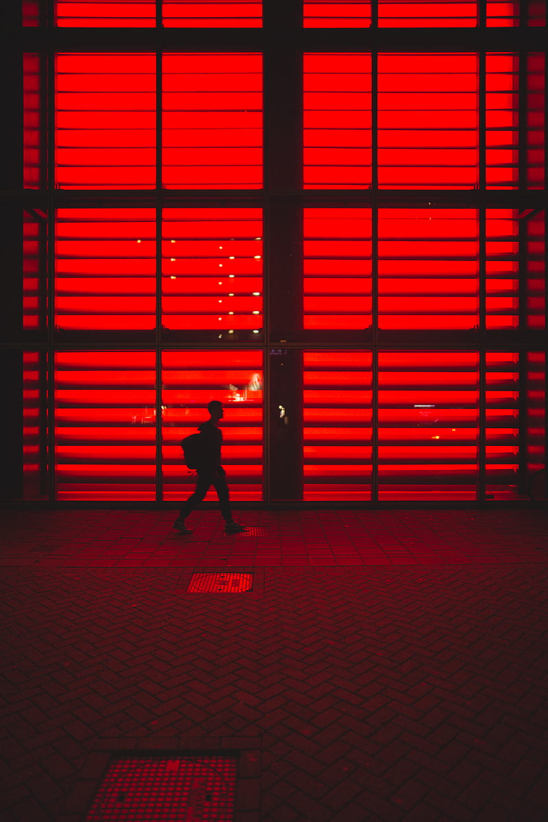 Silhouette of Person Walking on Hallway, HD phone wallpaper