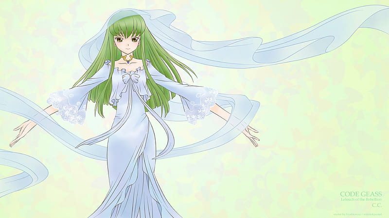 C.C., pretty, dress, code geass, bonito, elegant, sweet, nice ...