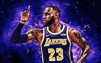 Purple Background Los Angeles Lakers Lakers, HD wallpaper