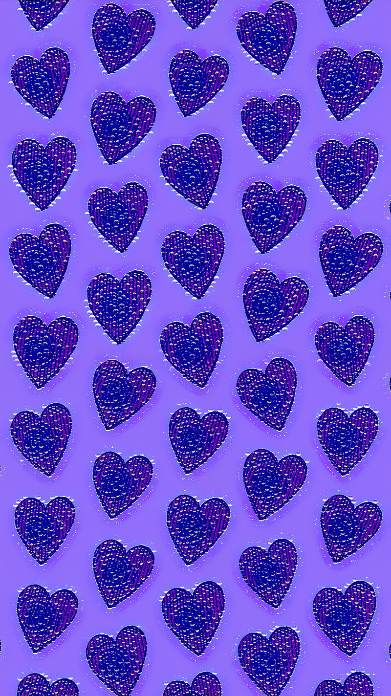 Caged Hearts (220), Caged, Cute, Heart, Imaginesium, Love, Passion, Pattern, Romance, Valentine, bubble, lavender, purple, HD phone wallpaper