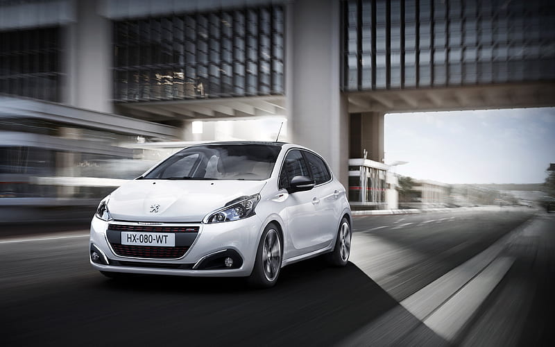 Peugeot 208 2018 cars, road, white 208, french cars, Peugeot, HD wallpaper