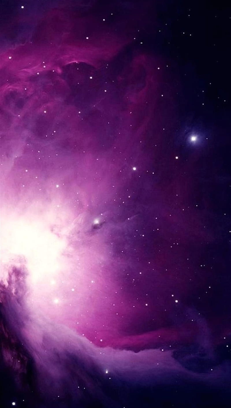 violet nebula, galaxy, space, HD phone wallpaper