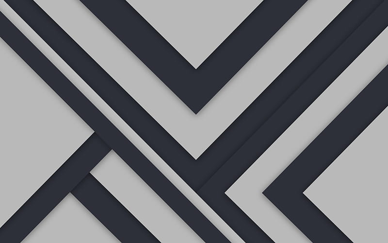 lines, geometric shapes, gray background, geometry, strips, material design, HD wallpaper
