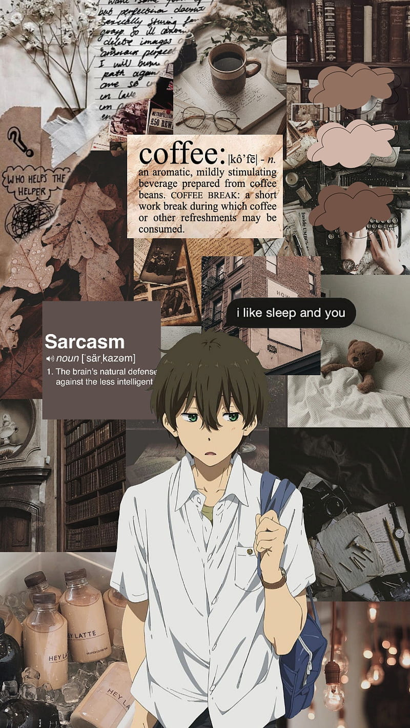 Oreki Hotarou, anime, coffee, hyouka, sarcasm, HD phone wallpaper | Peakpx