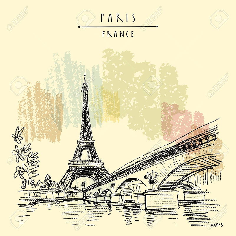Paris dream, art, drawing of paris, dream life, eiffel tower, graffiti, land of love, london dream, love, paris, HD phone wallpaper