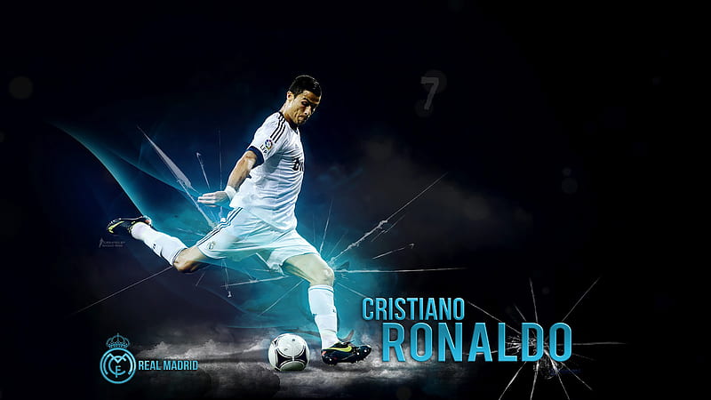 Ronaldo Is Kicking A Ball Wearing White Dress Ronaldo, HD wallpaper | Peakpx