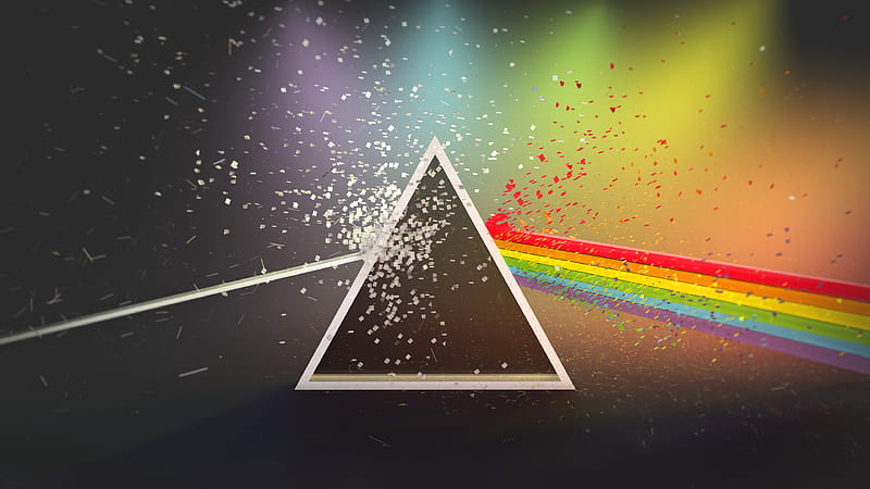 Prisma, rainbow, triangle, HD wallpaper