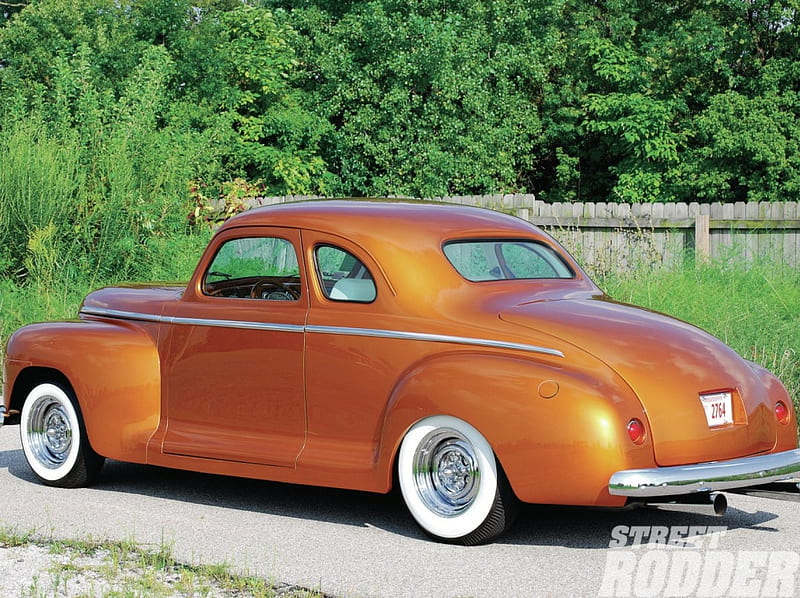 1947-Plymouth-Coupe, Classic, Whitewalls, Hotrod, 1947, HD wallpaper