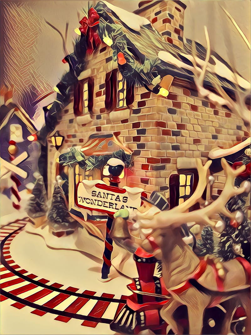 Santa wonderland , cavaliers, theme, teams, red, queen, wanderland, christmas, eve, town, HD phone wallpaper Santa wonderland , cavaliers, theme, teams, red, queen, wanderland, christmas, eve, town, HD phone wallpaper