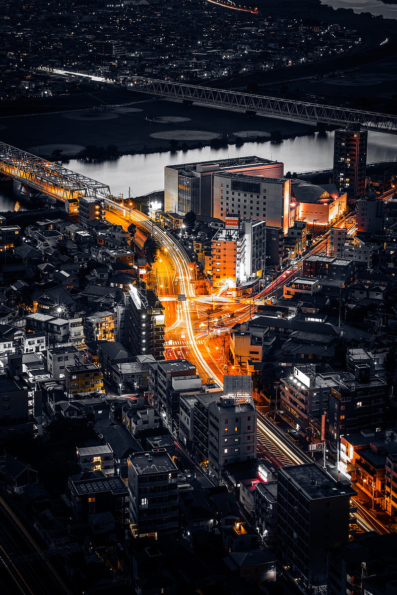 city, buildings, aerial view, tokyo, japan, HD phone wallpaper