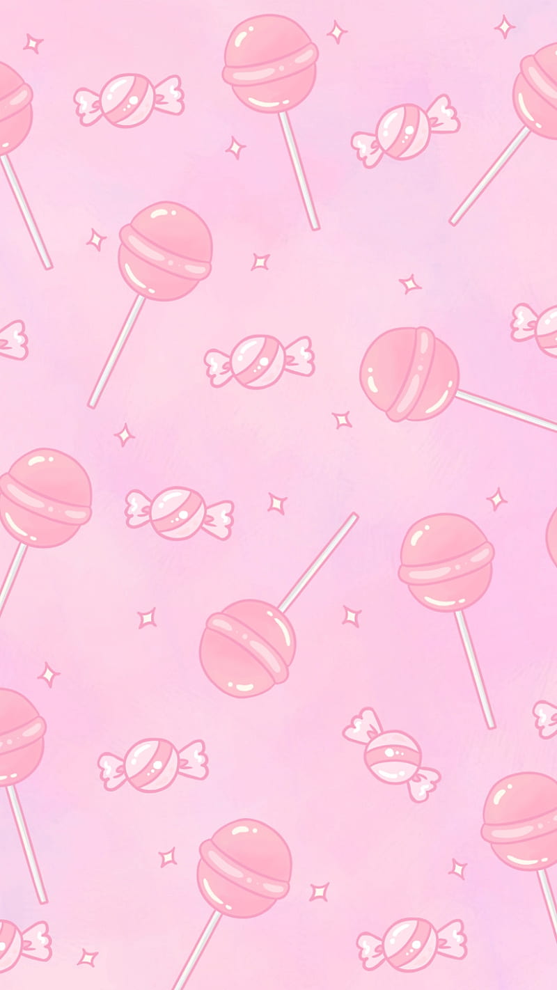 Pastel candy, aesthetic, candy, cartoon, cutte, halloween, hello, new, pastel, pink, theme, HD phone wallpaper