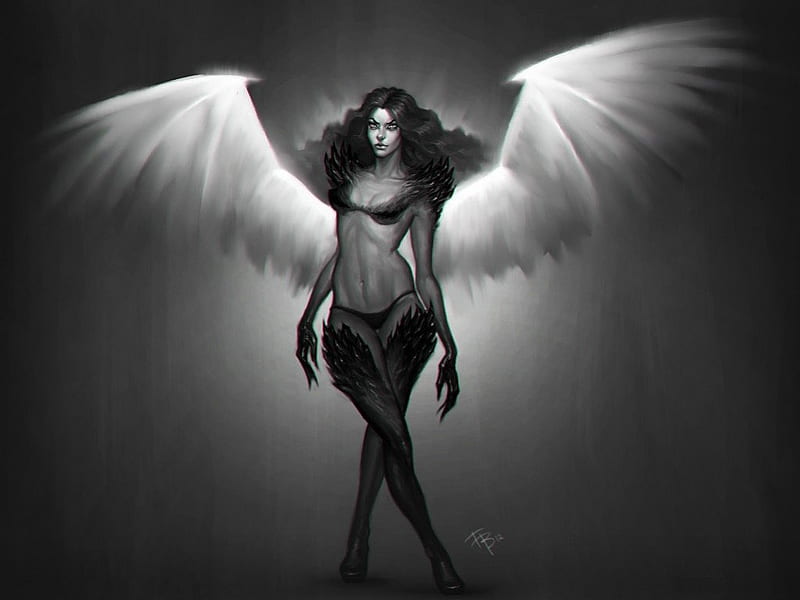 Dark angel, fantasy, wings, angel, dark, HD wallpaper | Peakpx