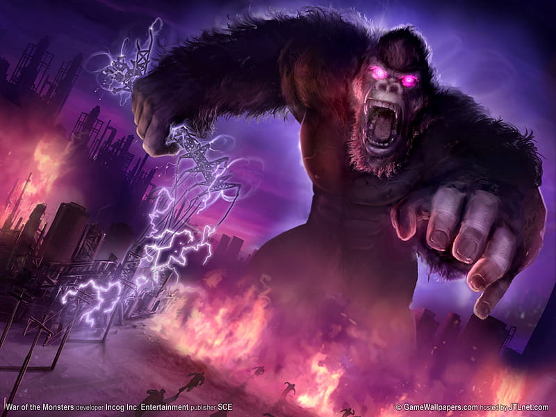 War of the Monsters, destruction, video game, game, beast, gorilla, monster, creature, HD wallpaper