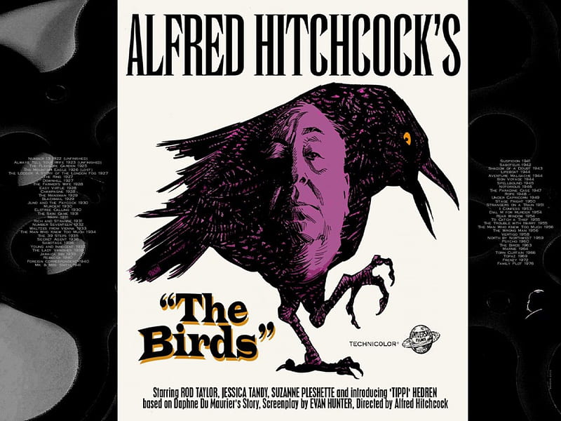The Birds02, alfred hitchcock, posters, The Birds, classic movies, HD wallpaper