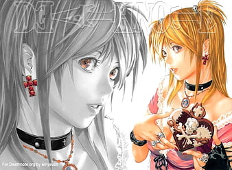 Anime, Gothic, Death Note, Smile, Book, Boots, Blonde, Dress, Necklace ...