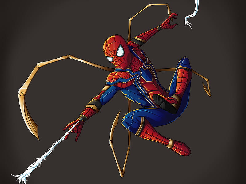 Iron Spider - All Dlc Spiderman Suits Clipart (#5128763) - PikPng