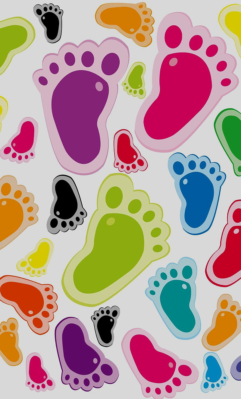 Colorful Foots, color, foot, rainbow, HD phone wallpaper